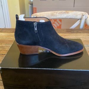 Jcrew factory black suede booties